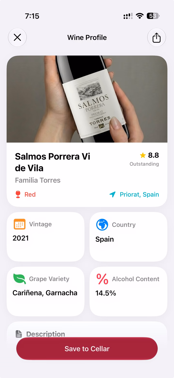 Swirl App Store screenshot: Understand the Bottle
